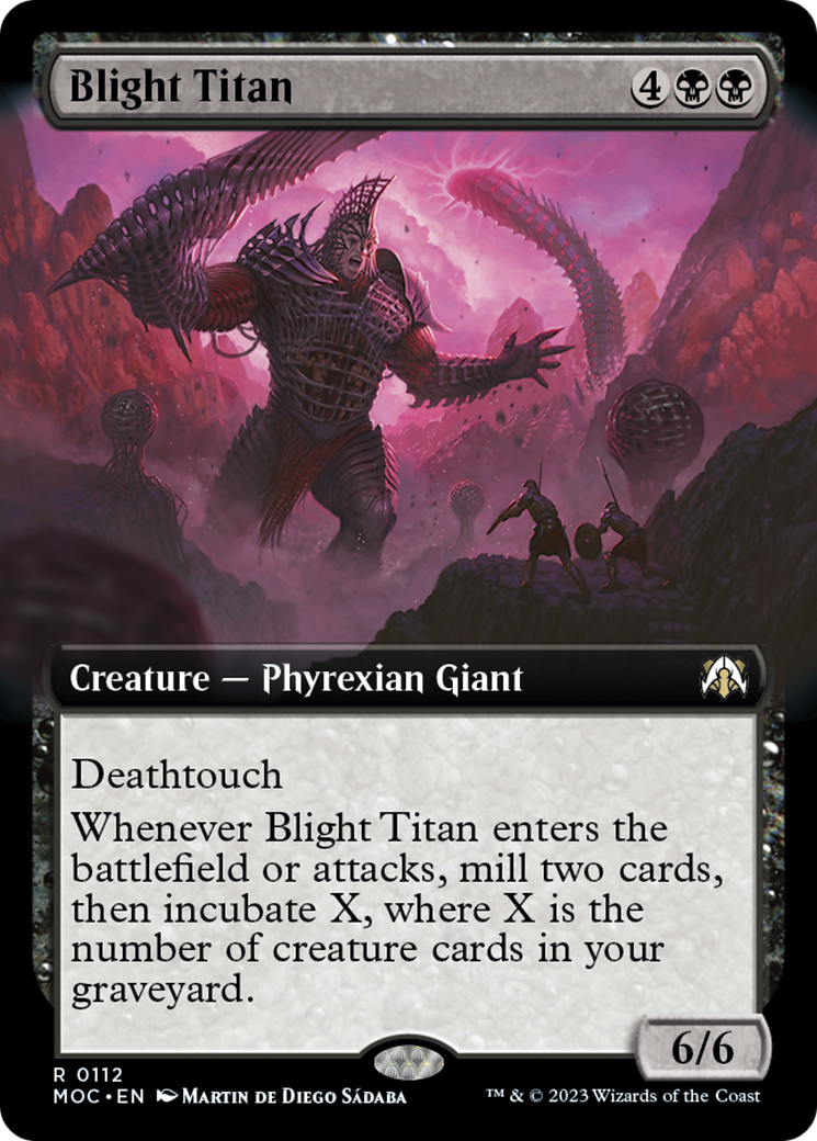 Blight Titan (Extended Art) [March of the Machine Commander] | Gate City Games LLC