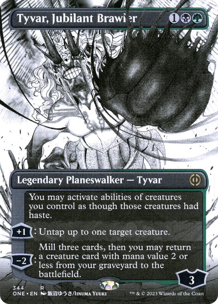 Tyvar, Jubilant Brawler (Borderless Manga) [Phyrexia: All Will Be One] | Gate City Games LLC