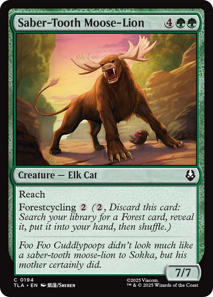 Saber-Tooth Moose-Lion [Avatar: The Last Airbender] | Gate City Games LLC
