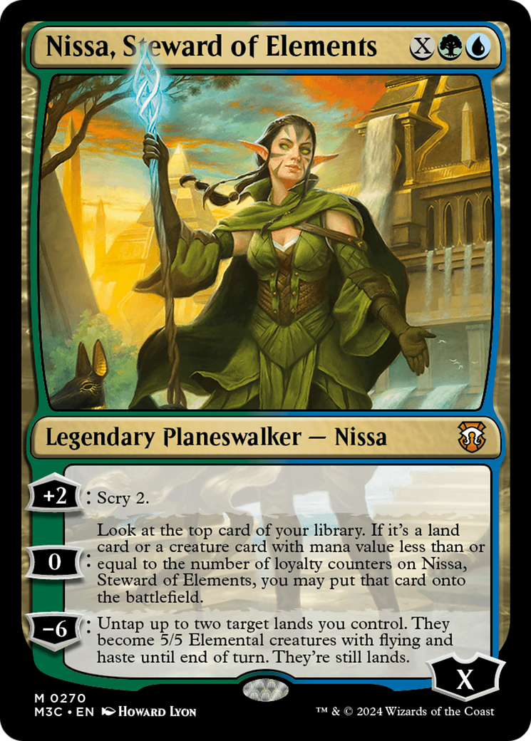 Nissa, Steward of Elements (Ripple Foil) [Modern Horizons 3 Commander] | Gate City Games LLC
