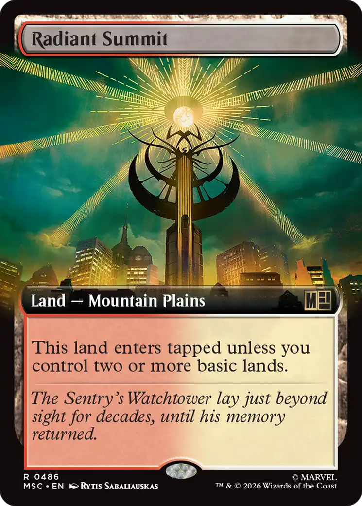 Radiant Summit (Extended Art) [Marvel Super Heroes Commander] | Gate City Games LLC
