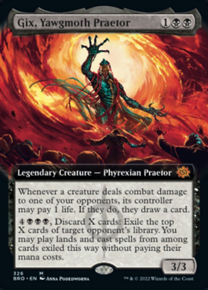 Gix, Yawgmoth Praetor (Extended Art) [The Brothers' War] | Gate City Games LLC