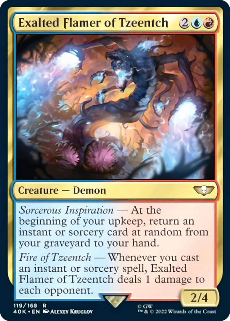 Exalted Flamer of Tzeentch (Surge Foil) [Warhammer 40,000] | Gate City Games LLC