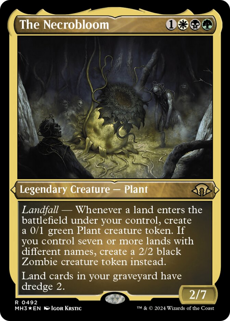 The Necrobloom (Foil Etched) [Modern Horizons 3] | Gate City Games LLC