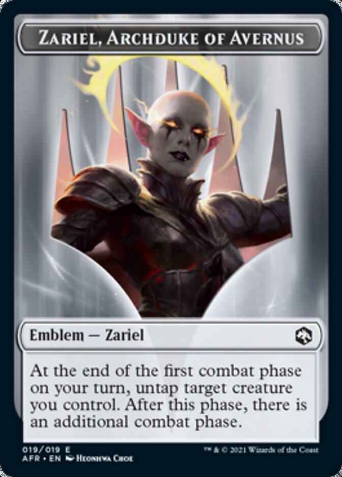 Wolf // Zariel, Archduke of Avernus Emblem Double-Sided Token [Dungeons & Dragons: Adventures in the Forgotten Realms Tokens] | Gate City Games LLC
