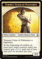 Temmet, Vizier of Naktamun // Zombie Double-Sided Token [Amonkhet Tokens] | Gate City Games LLC