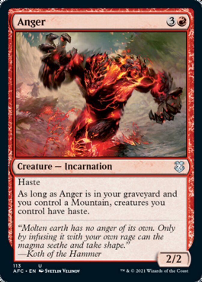 Anger [Dungeons & Dragons: Adventures in the Forgotten Realms Commander] | Gate City Games LLC