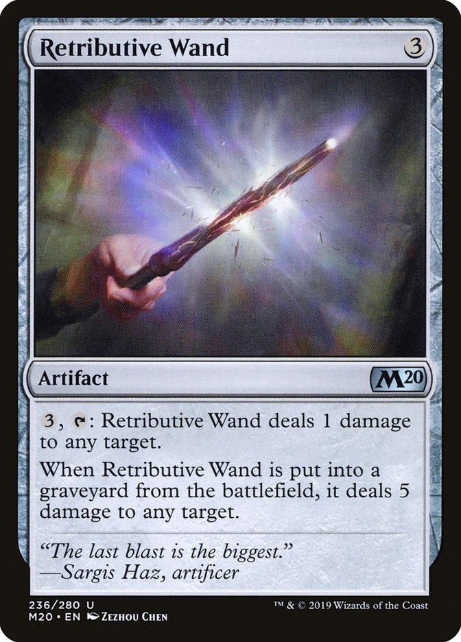 Retributive Wand [Core Set 2020] | Gate City Games LLC