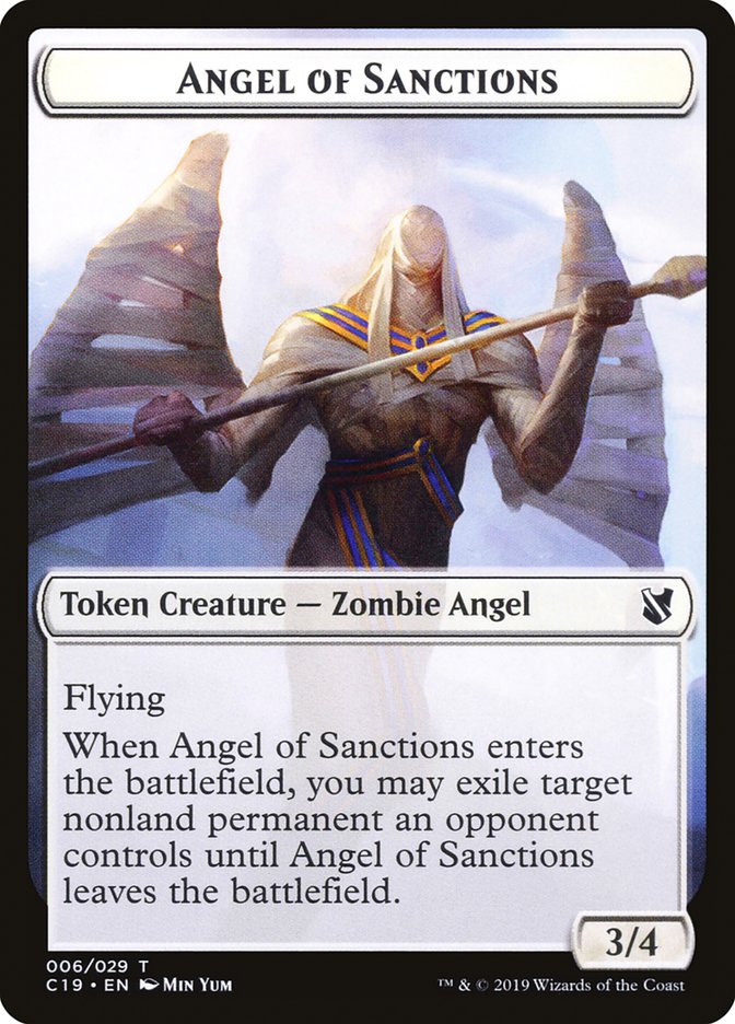Angel of Sanctions Token [Commander 2019 Tokens] | Gate City Games LLC