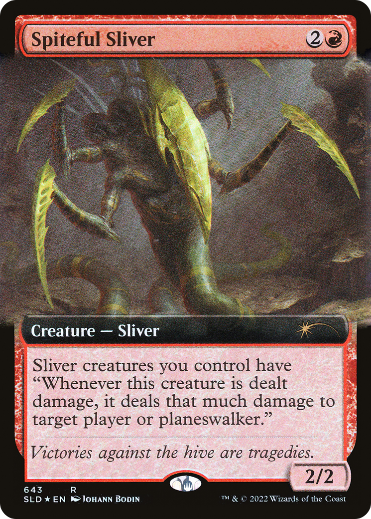 Spiteful Sliver (Extended Art) [Secret Lair Drop Promos] | Gate City Games LLC