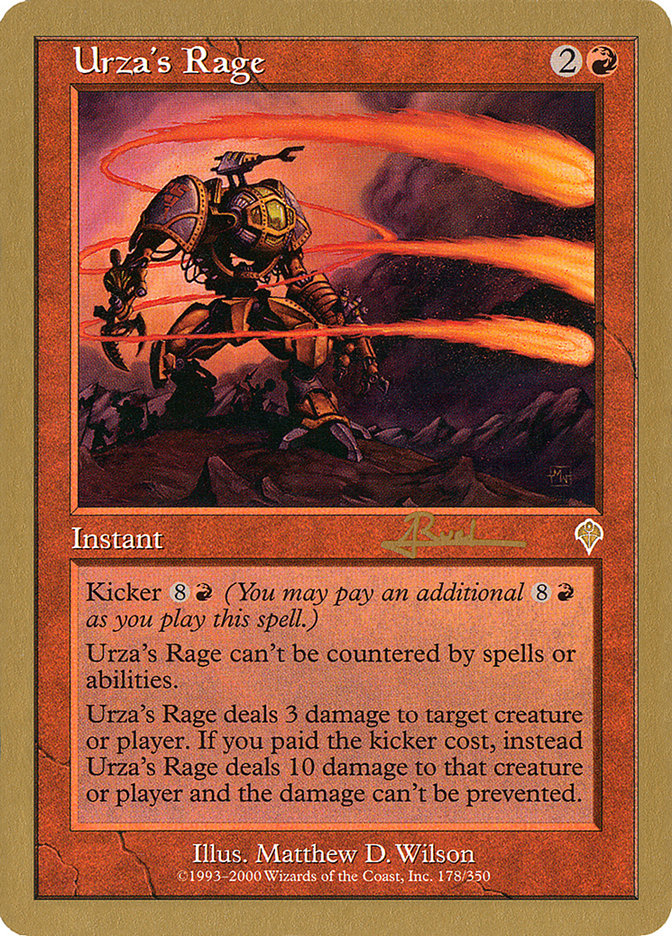 Urza's Rage (Antoine Ruel) [World Championship Decks 2001] | Gate City Games LLC