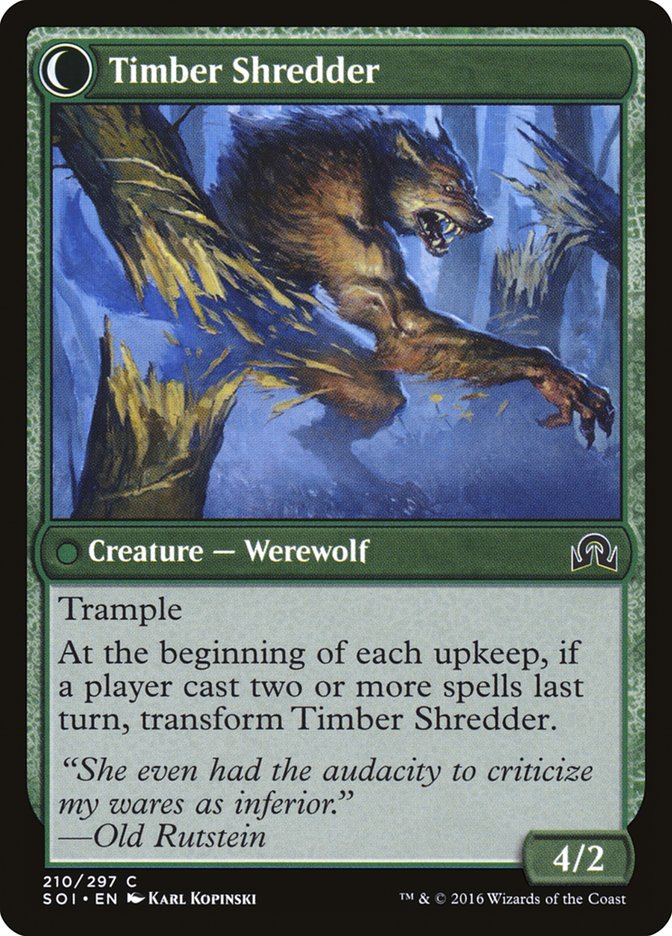 Hinterland Logger // Timber Shredder [Shadows over Innistrad] | Gate City Games LLC