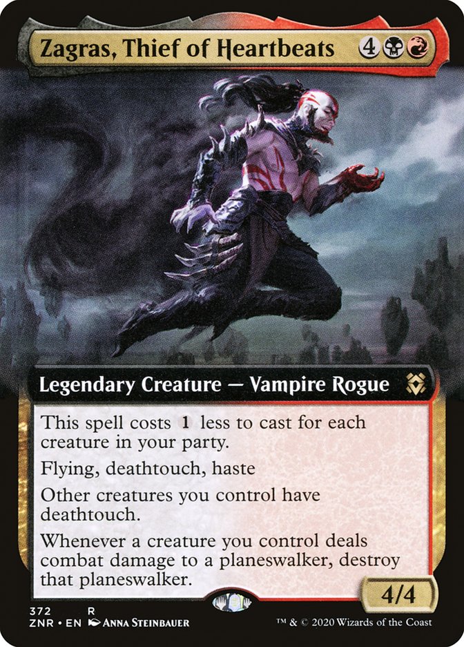 Zagras, Thief of Heartbeats (Extended Art) [Zendikar Rising] | Gate City Games LLC