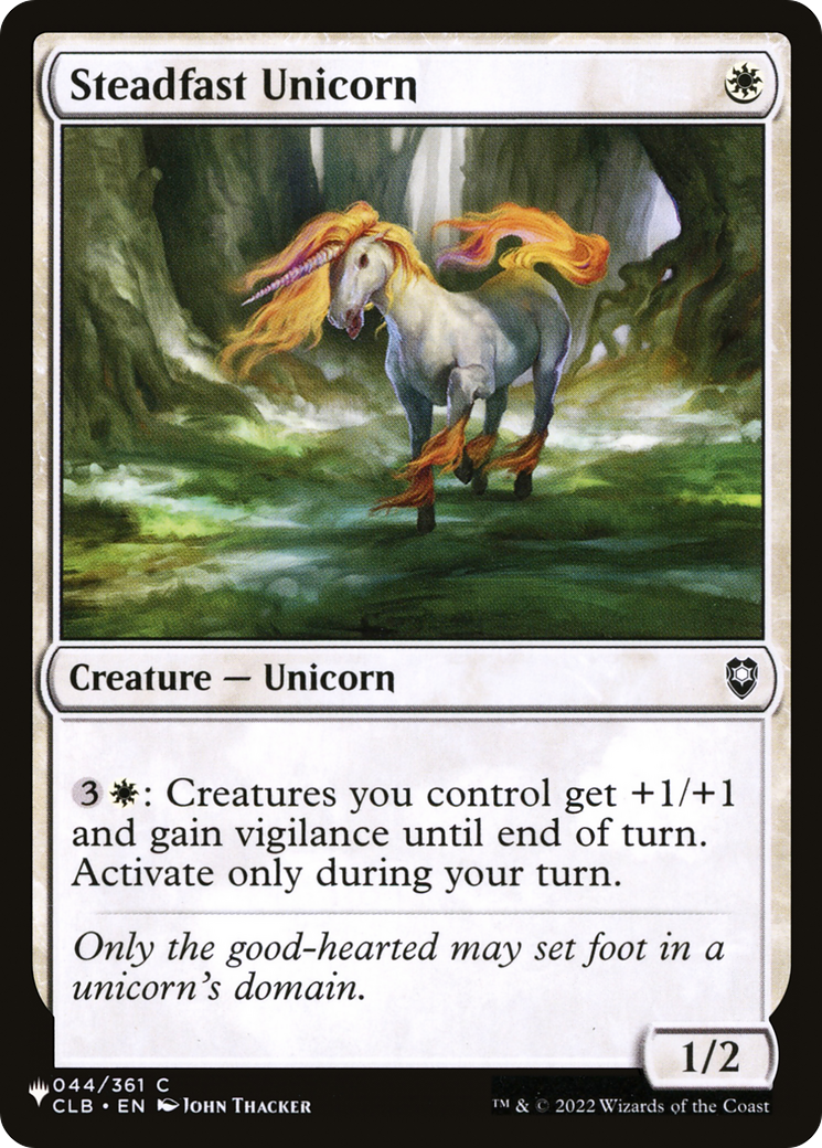 Steadfast Unicorn [The List Reprints] | Gate City Games LLC