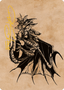 Ancient Copper Dragon Art Card (52) (Gold-Stamped Signature) [Commander Legends: Battle for Baldur's Gate Art Series] | Gate City Games LLC