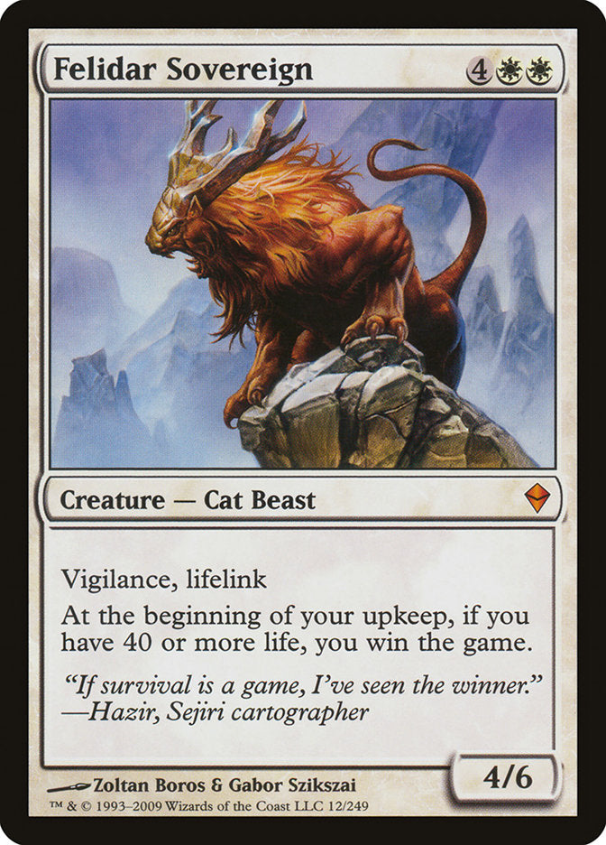Felidar Sovereign [Zendikar] | Gate City Games LLC