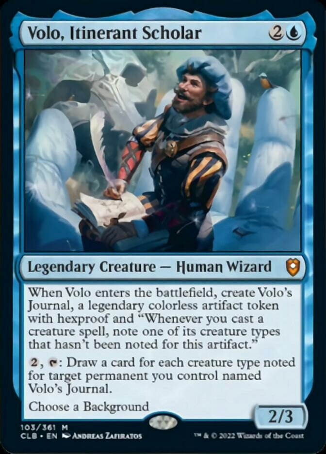Volo, Itinerant Scholar [Commander Legends: Battle for Baldur's Gate] | Gate City Games LLC