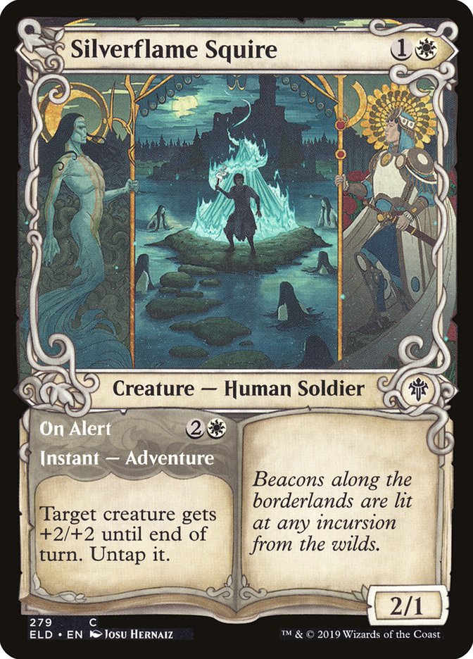 Silverflame Squire // On Alert (Showcase) [Throne of Eldraine] | Gate City Games LLC