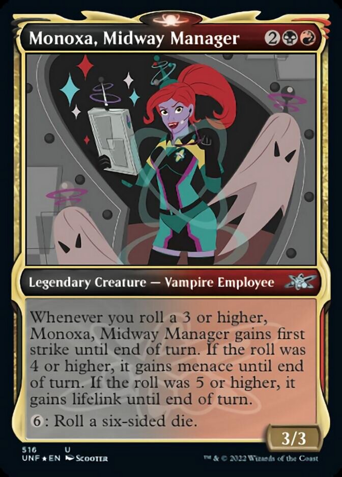 Monoxa, Midway Manager (Showcase) (Galaxy Foil) [Unfinity] | Gate City Games LLC