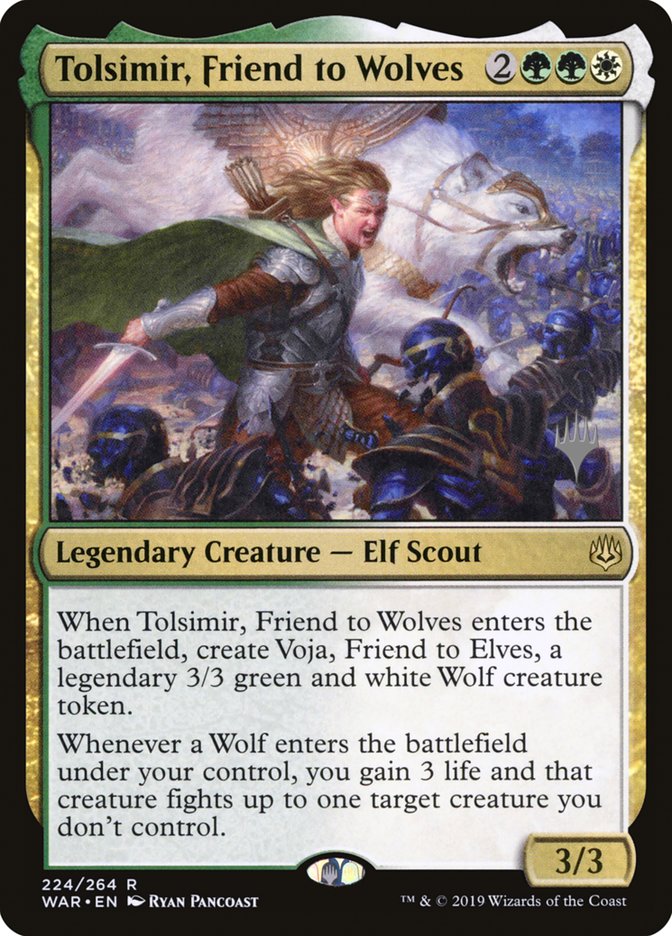 Tolsimir, Friend to Wolves (Promo Pack) [War of the Spark Promos] | Gate City Games LLC
