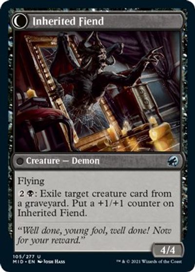 Heirloom Mirror // Inherited Fiend [Innistrad: Midnight Hunt] | Gate City Games LLC