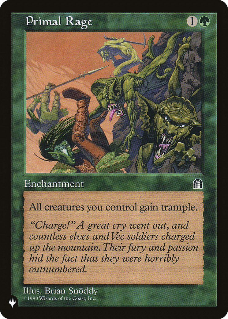 Primal Rage [The List] | Gate City Games LLC