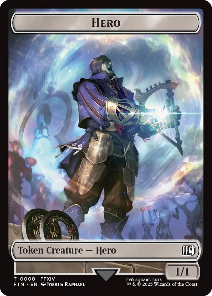 Hero (0008) // Bird (0017) Double-Sided Token [FINAL FANTASY Tokens] | Gate City Games LLC