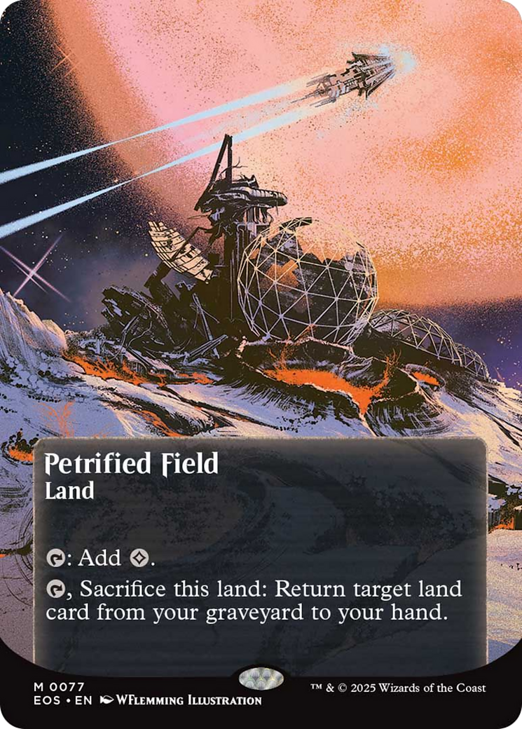 Petrified Field (0077) (Borderless) [Edge of Eternities: Stellar Sights] | Gate City Games LLC