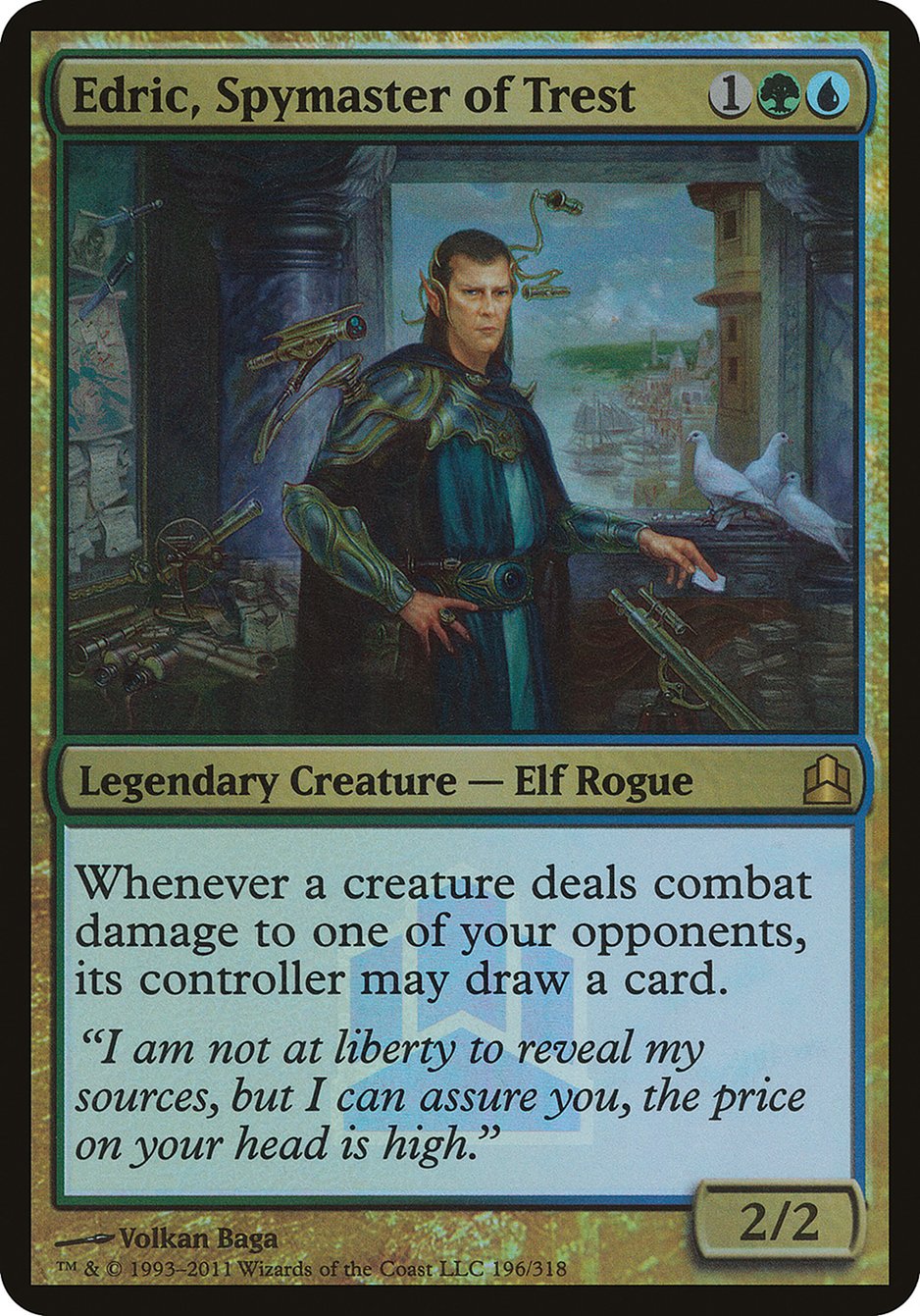 Edric, Spymaster of Trest (Launch) (Oversized) [Commander 2011 Oversized] | Gate City Games LLC