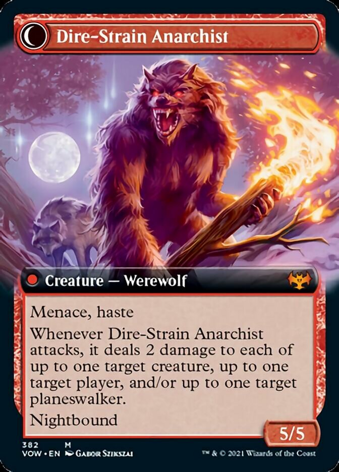 Volatile Arsonist // Dire-Strain Anarchist (Extended Art) [Innistrad: Crimson Vow] | Gate City Games LLC