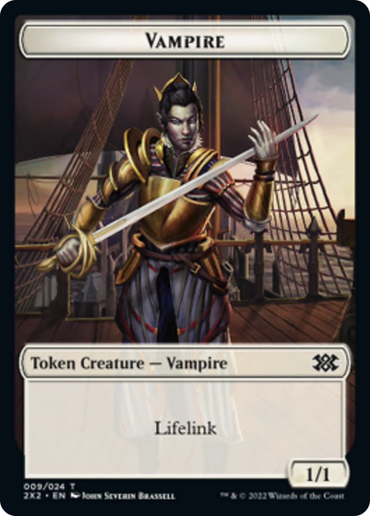 Saproling // Vampire Double-Sided Token [Double Masters 2022 Tokens] | Gate City Games LLC