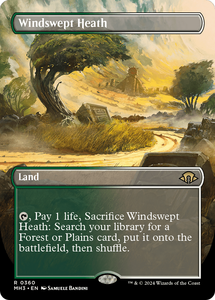 Windswept Heath (Borderless) [Modern Horizons 3] | Gate City Games LLC