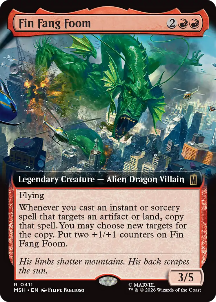 Fin Fang Foom (Extended Art) [Marvel Super Heroes] | Gate City Games LLC