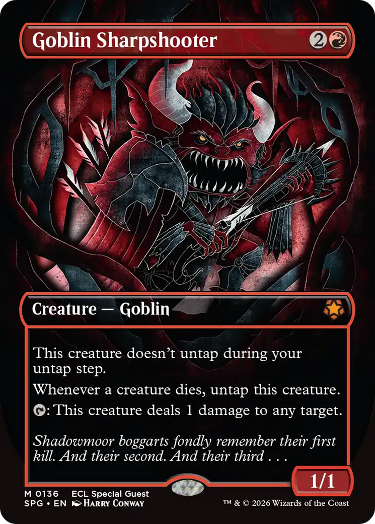 Goblin Sharpshooter (Borderless) [Lorwyn Eclipsed Special Guests] | Gate City Games LLC