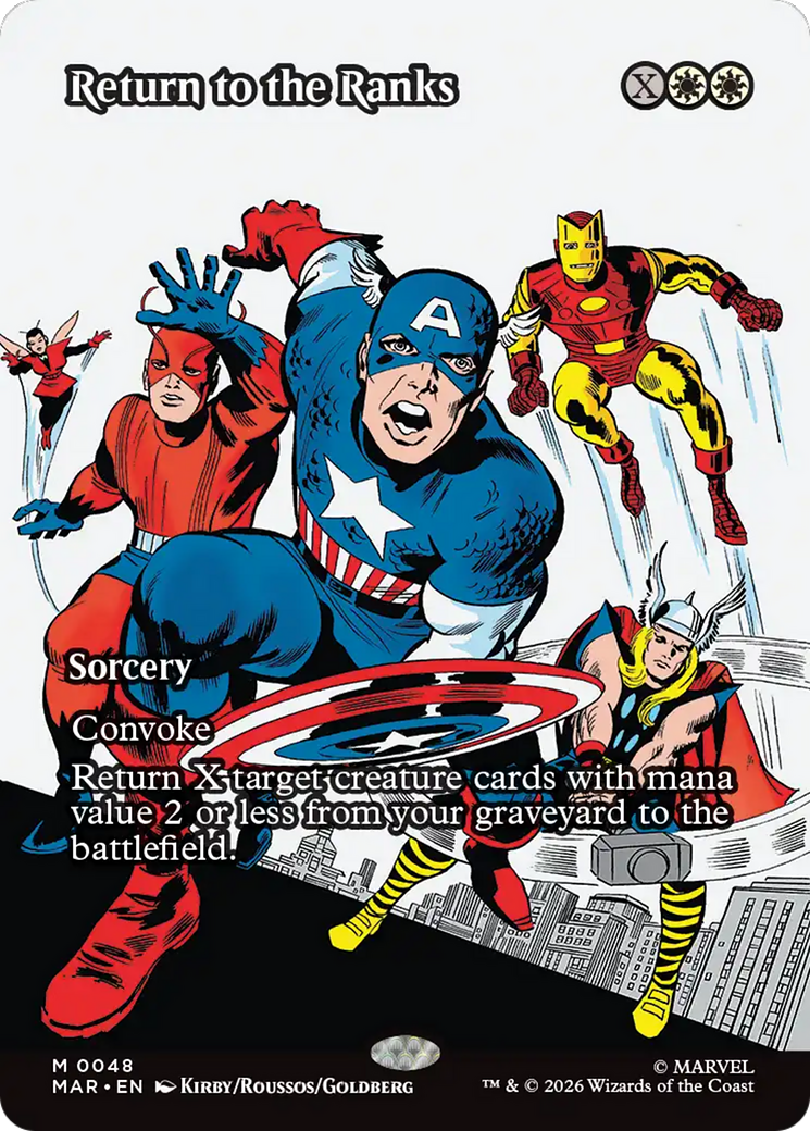 Return to the Ranks (Borderless) [Marvel Universe: Eternal-Legal] | Gate City Games LLC