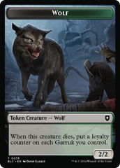 Human Soldier // Wolf (035) Double-Sided Token [Bloomburrow Commander Tokens] | Gate City Games LLC