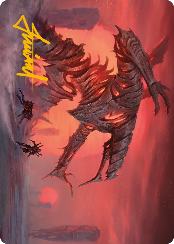 Red Sun's Zenith Art Card (Gold-Stamped Signature) [Phyrexia: All Will Be One Art Series] | Gate City Games LLC