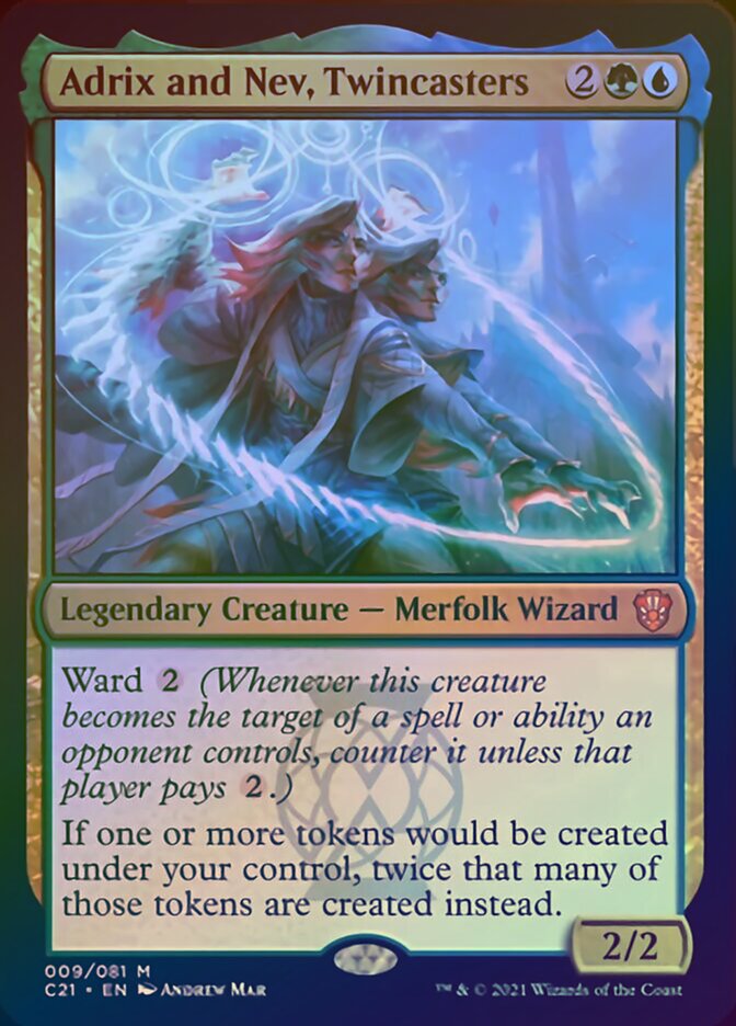 Adrix and Nev, Twincasters (Display Commander) [Commander 2021] | Gate City Games LLC