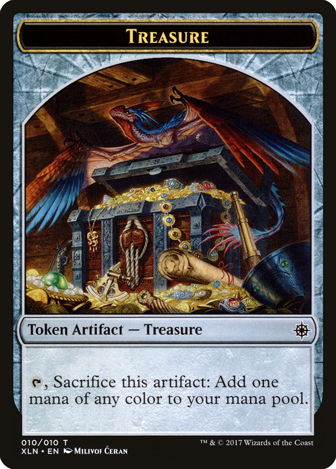 Saproling // Treasure (010) Double-Sided Token [Explorers of Ixalan Tokens] | Gate City Games LLC