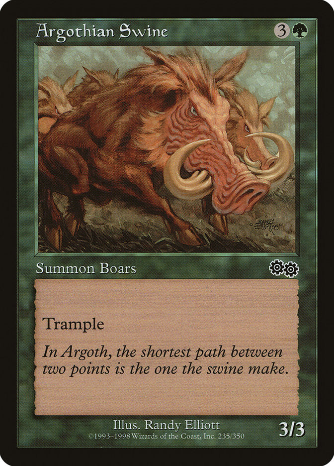Argothian Swine [Urza's Saga] | Gate City Games LLC