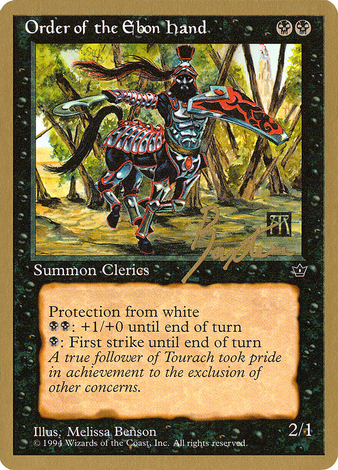 Order of the Ebon Hand (Benson) (George Baxter) [Pro Tour Collector Set] | Gate City Games LLC