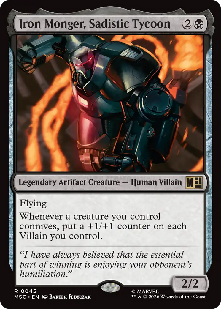 Iron Monger, Sadistic Tycoon (Surge Foil) [Marvel Super Heroes Commander] | Gate City Games LLC