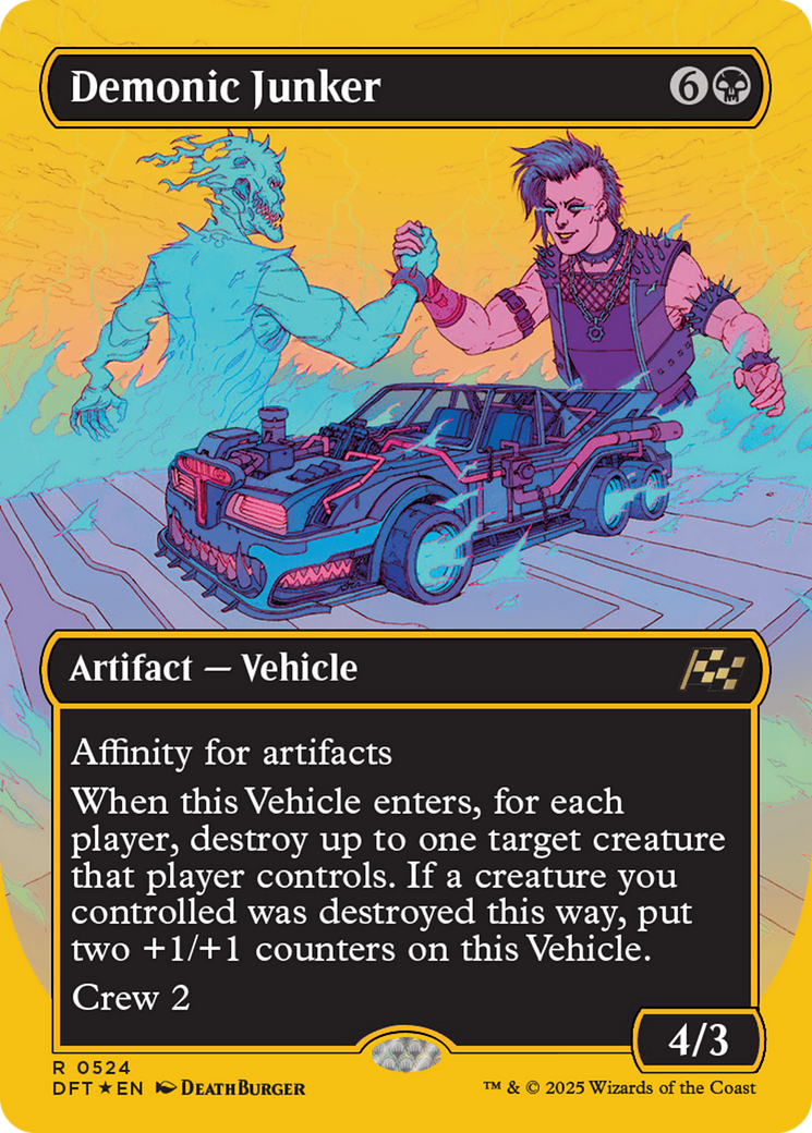 Demonic Junker (Borderless) (First-Place Foil) [Aetherdrift] | Gate City Games LLC