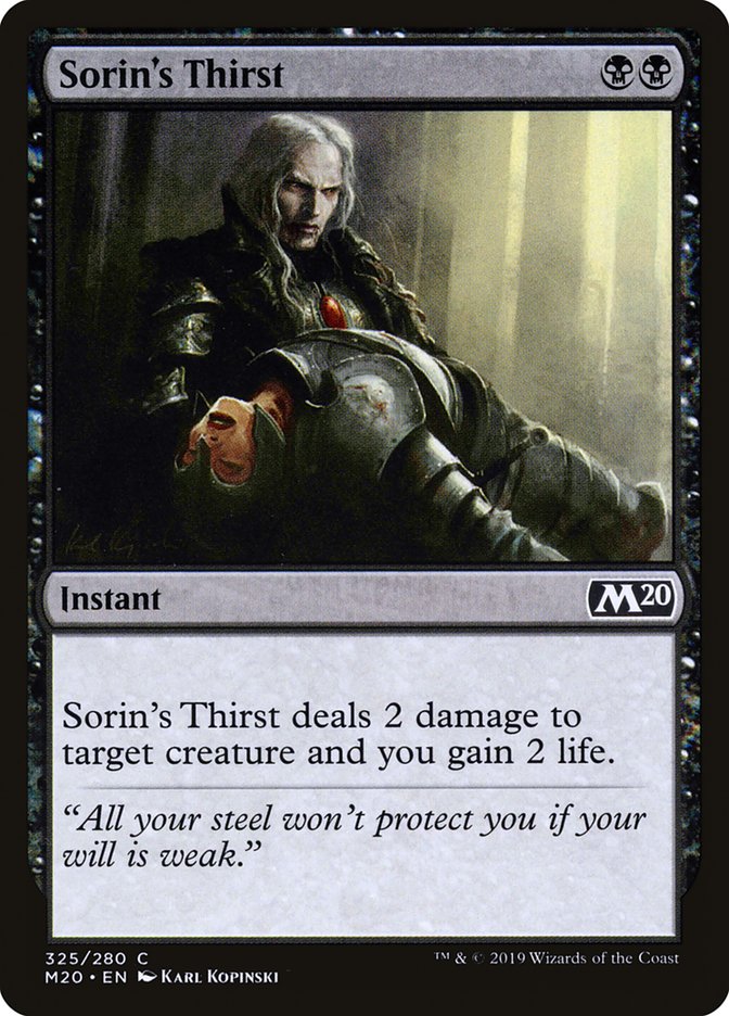 Sorin's Thirst [Core Set 2020] | Gate City Games LLC