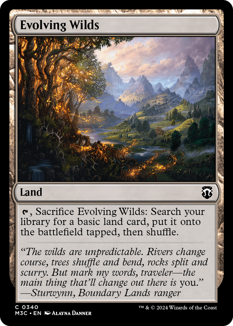 Evolving Wilds (Ripple Foil) [Modern Horizons 3 Commander] | Gate City Games LLC