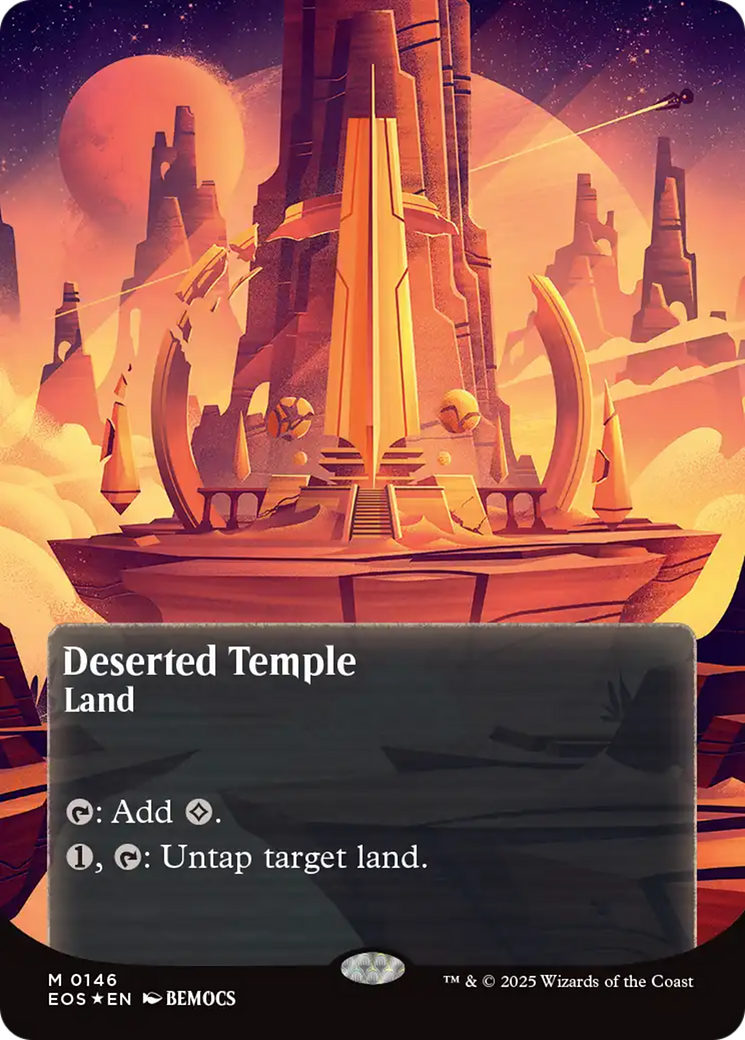 Deserted Temple (0146) (Borderless) (Galaxy Foil) [Edge of Eternities: Stellar Sights] | Gate City Games LLC