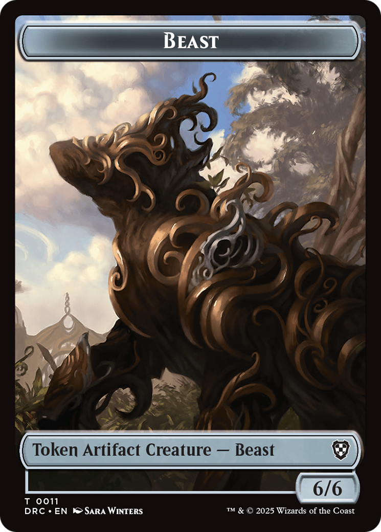 Beast (0010) // Beast (0011) Double-Sided Token [Aetherdrift Commander] | Gate City Games LLC