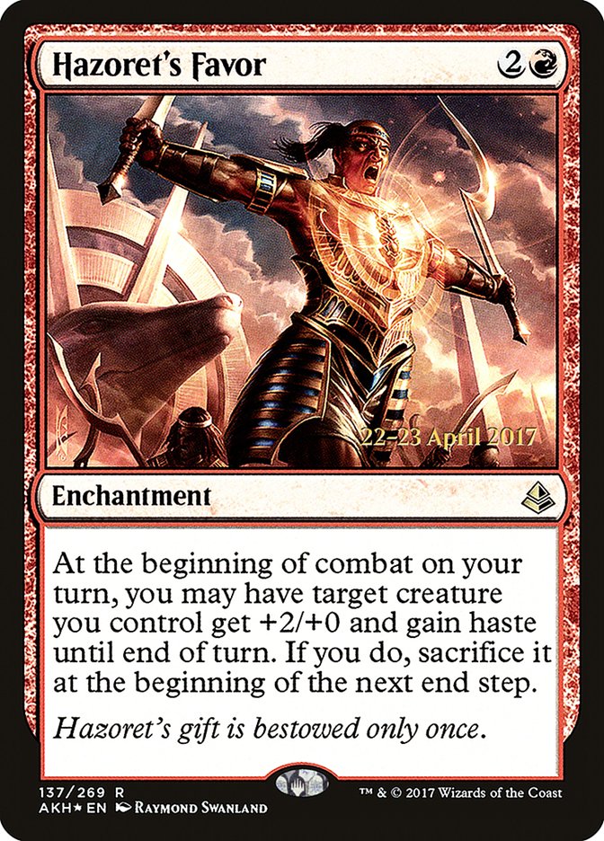 Hazoret's Favor [Amonkhet Prerelease Promos] | Gate City Games LLC