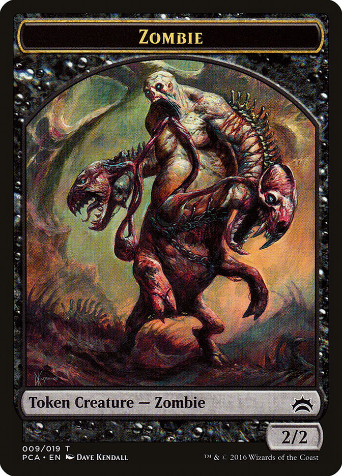 Zombie // Hellion Double-Sided Token [Planechase Anthology Tokens] | Gate City Games LLC