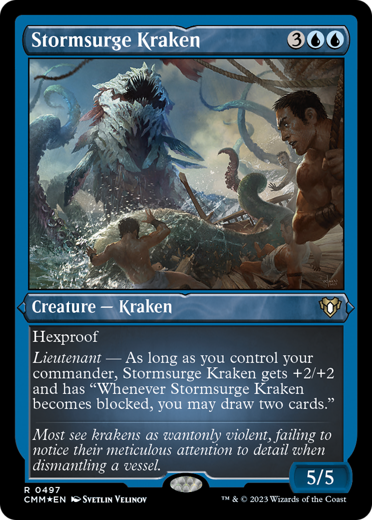 Stormsurge Kraken (Foil Etched) [Commander Masters] | Gate City Games LLC